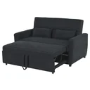 Schlafsofa, Klappsofa, 2-Sitzer Stoffsofa, Verstellbarer Winkel, Dunkelgrau, 148 x 82 x 89 cm