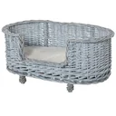 Hundesofa Haustiersofa Hundebett Katzensofa Weichem Bezug Katzensofa Weide Plüsch Grau 71 x 40 x 31 cm