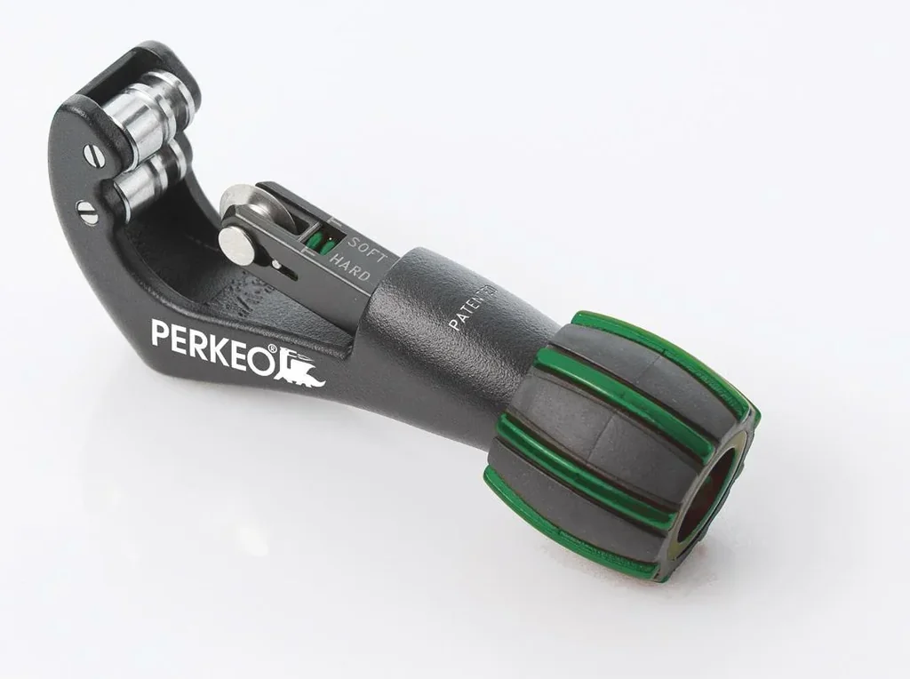 Teleskop-Rohrabschneider mit Federführung