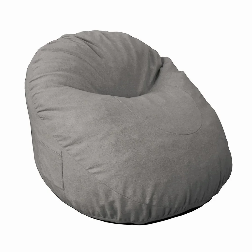 Sitzsack aufblasbares Sofa Bodensessel Sitzkissen gepolstert mit 2 Seitentaschen waschbar für Wohnzimmer Liege Schlafzim