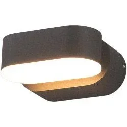 VT-816 LED-Wandlampe schwenkbar - 6W - 3000K - 660 Lumen - grau