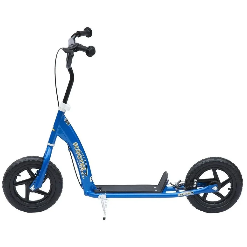 Tretroller Scooter 12 Zoll Cityroller Kinder Roller Bike blau