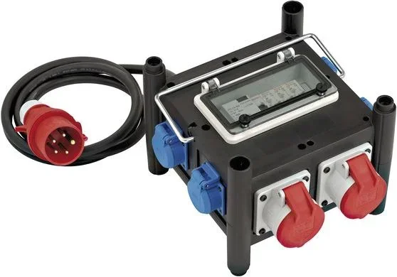 Kompakter Gummi-Stromverteiler BSV 3 FI/16 2 IP44