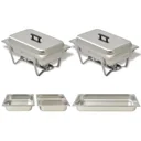 Rechaud-Set Edelstahl 2-teilig