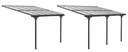 Aluminium Terrassendach schwarz 300 x 435cm