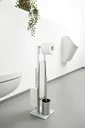 Stand WC-Garnitur Rivalta 3in1, Weiß / Silber matt