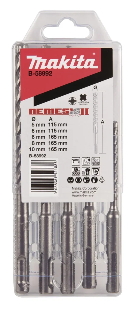 NEMESIS2 Bohrerset SDS+ 5 teilig