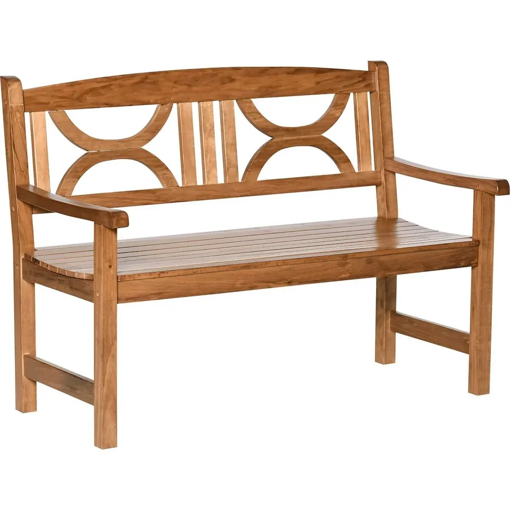 2-Sitzer Gartenbank Massivholz 123 x 61 x 89,5 cm