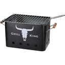 Grill King Holzkohlegrill - Rechteckig - Mattschwarz - 32x20x20 cm