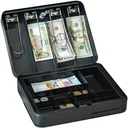 Spardose mit Münzfächern, schwarz