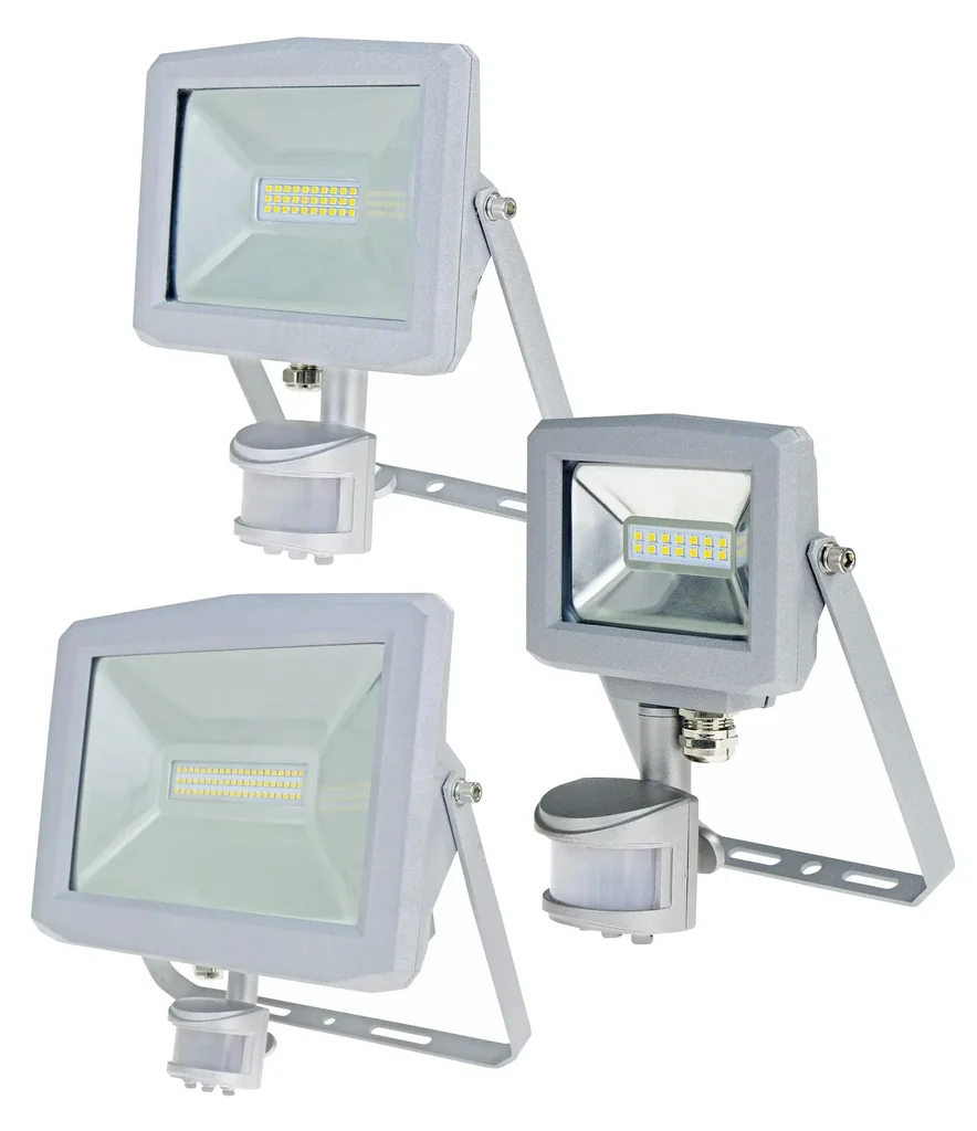 LED-Strahler Slimline 10W, IP44, mit Bewegungsmelder und Samsung-Chip, ohne Zuleitung