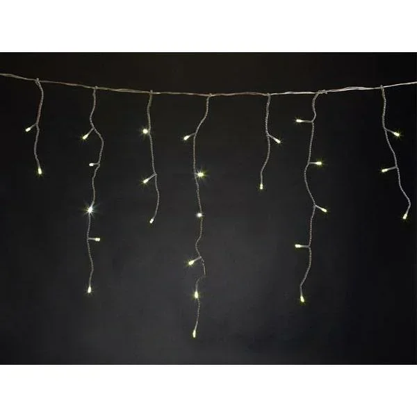 Vellight Eiszapfen-Weihnachtsbeleuchtung - 4 x 1,3 M - 300 LEDs - Warmweiß - Innen & Außen