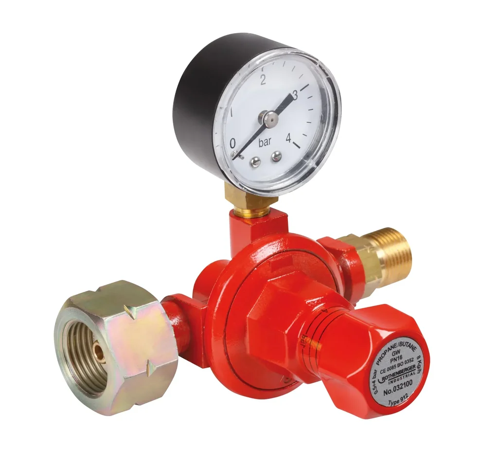 Propanregler mit Manometer 0,5 - 4 bar
