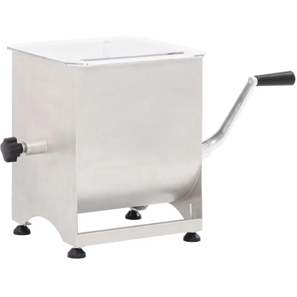 Fleischwolf mit Schüssel 44 L Edelstahl silberfarbig