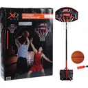 XQ Max Basketball-Set - Basketball-Standard - Verstellbar von 1,38 m bis 2,5 m - Ø 45 cm - Schwarz/Orange - Metall