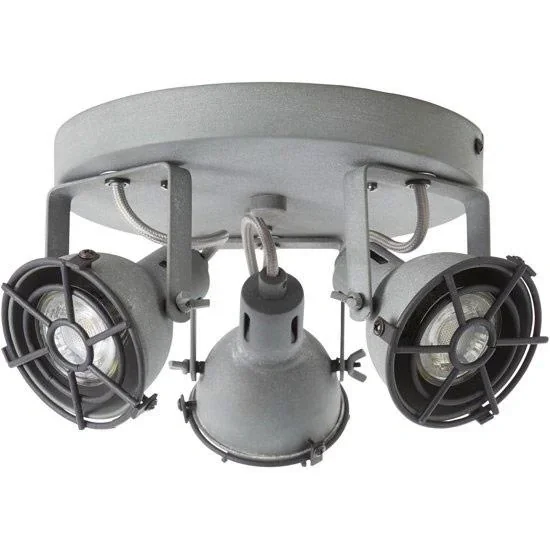 Industrie-Deckenleuchte Jesper - betongrau