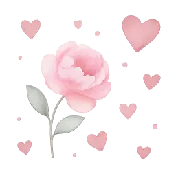 rosa Wandsticker Bild