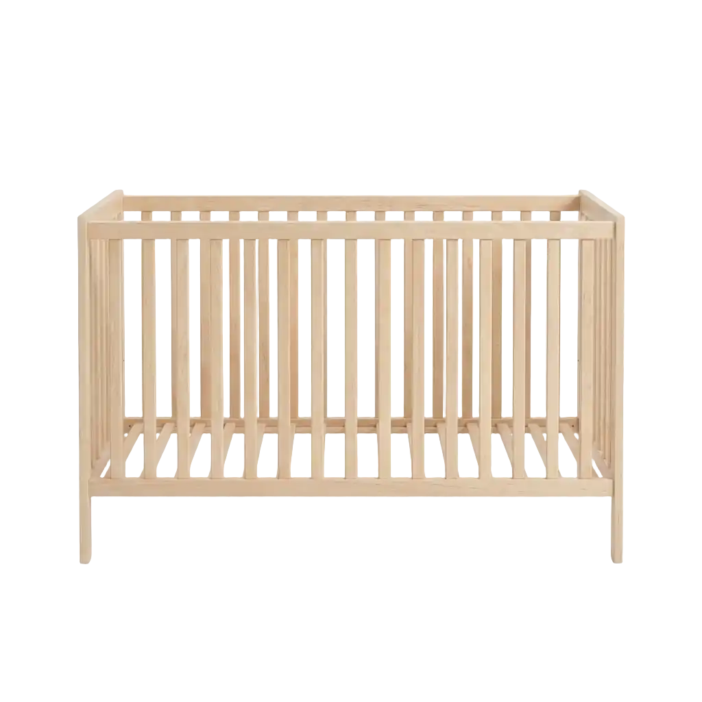 Babybett Holz Natur Bild