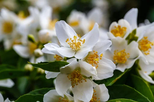 "Gartenjasmin Belle Etoile - Philadelphus - 7.5 L Topf 80-100 cm image"