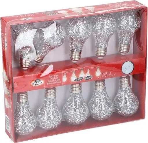 "Partybeleuchtung weihnachtsbeleuchtung led 225 cm silber 10 stk image"