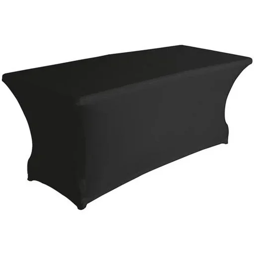 "Abdeckung für rechteckigen Tisch - Stretch - 75 x 180 x 74 cm - Schwarz image"