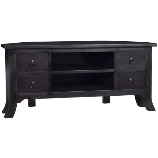 "TV-Schrank 100x40x45 cm massiv Mahagoni hell kaffeefarben image"