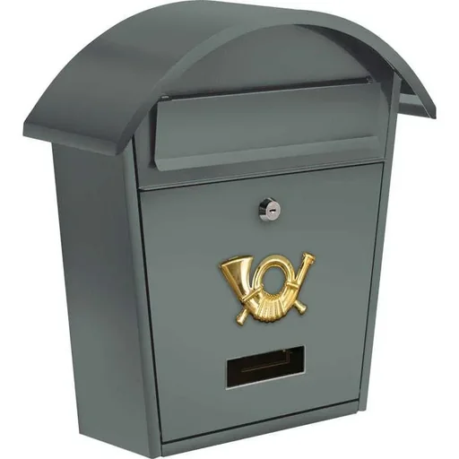 "Briefkasten Graphit mit 2 Tasten - 380x320x105 mm image"