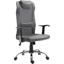 Bürostuhl höhenverstellbar Chefsessel Schreibtischstuhl Gaming Stuhl ergonomisch PU grau