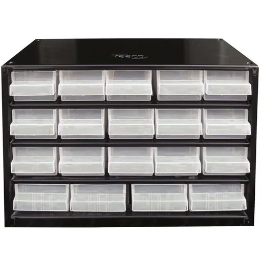 "Stahl-Schubladenschrank mit 19 Schubladen - 30,6 x 15 x 19,5 cm image"