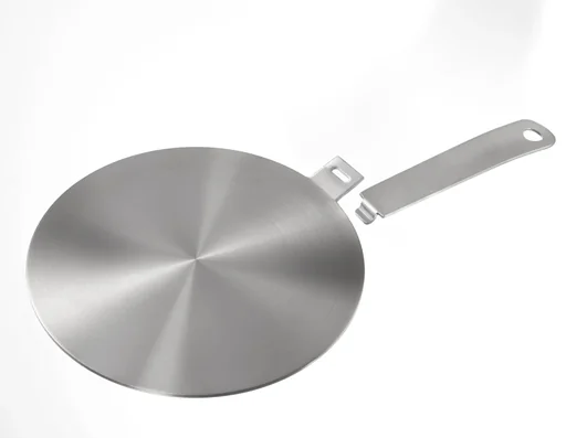 "Induktion Adapterplatte Ø 24 cm Edelstahl mit abnehmbarem Griff image"