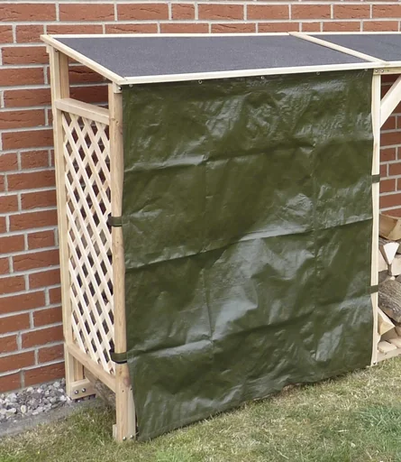 "Kaminholzregal Speyer mit Wetterschutz, grau image"