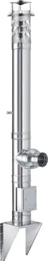 "Doppelwandiger Edelstahl Schornstein NW 150 mm, Set, 5,5 m Höhe image"