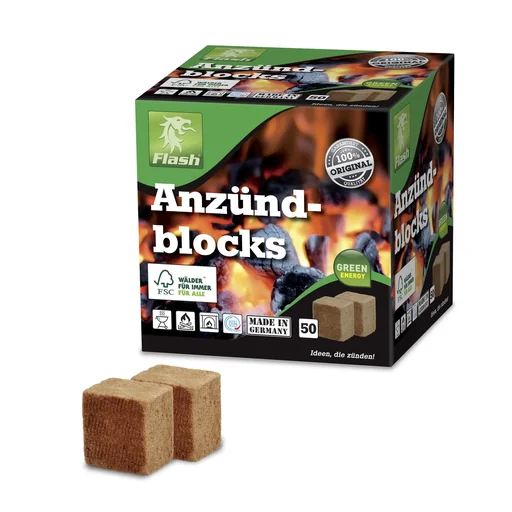 "Anzünder Holz & Wachs, 50 XXL Blocks image"