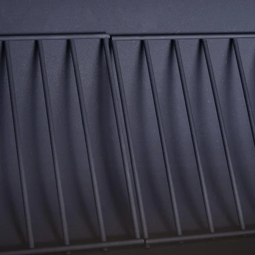 "Smoker Grill BBQ Holzkohlengrill Grillwagen mit 2 x Brennkammer Schornstein Schwarz 124 x 53 x 108 cm image"