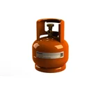 Gasflasche 2kg, Kragen und Gehäuseanschluss