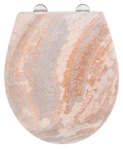 "Premium WC-Sitz Canyon mit Relief, aus antibakteriellem Duroplast, mit Absenkautomatik image"