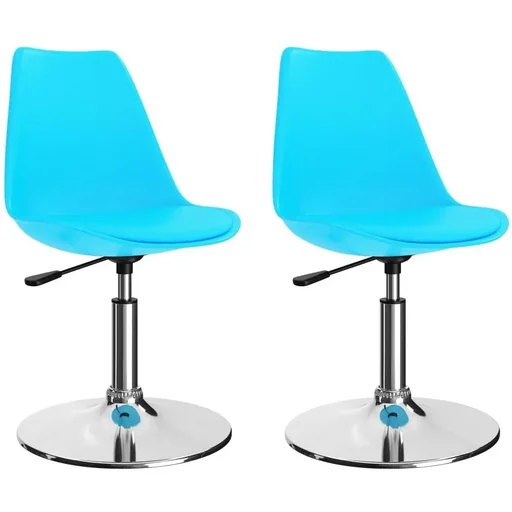 "Esszimmerstühle 2-Sitzer Kunstleder blau image"