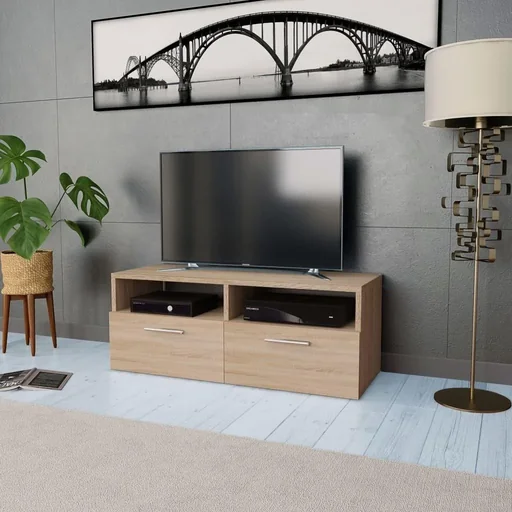 "TV-Schrank 95x35x36 cm Spanplatte Eiche Farbe image"