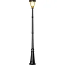 Solar Lampenmast - Vintage - Schwarz - 26 x 26 x 224 cm