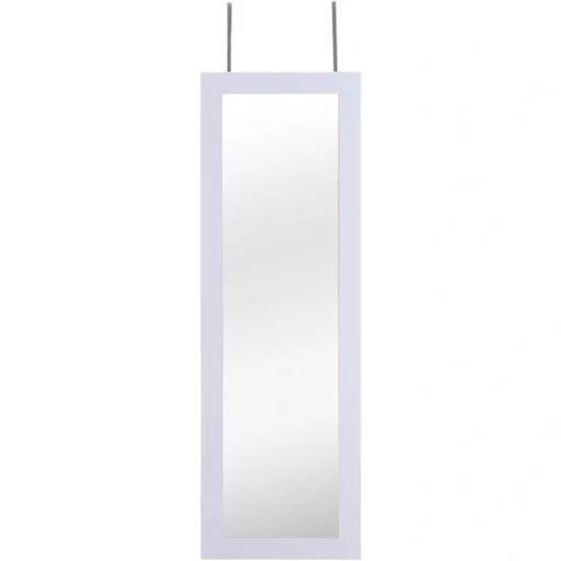 "Spiegelschrank Schmuckschrank mit Innenspiegel ausklappbare Wandspiegel höhenverstellbar Weiß image"