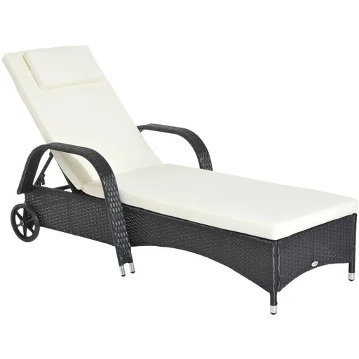 "Mobile Rattanliege für den Garten image"