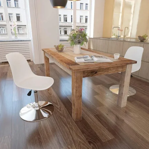 "Esszimmerstühle drehbar 2 Stück Kunstleder weiß image"