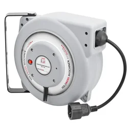 Elektrokabel Aufroller 15 m mit wasserfestem Kunststoffgehäuse