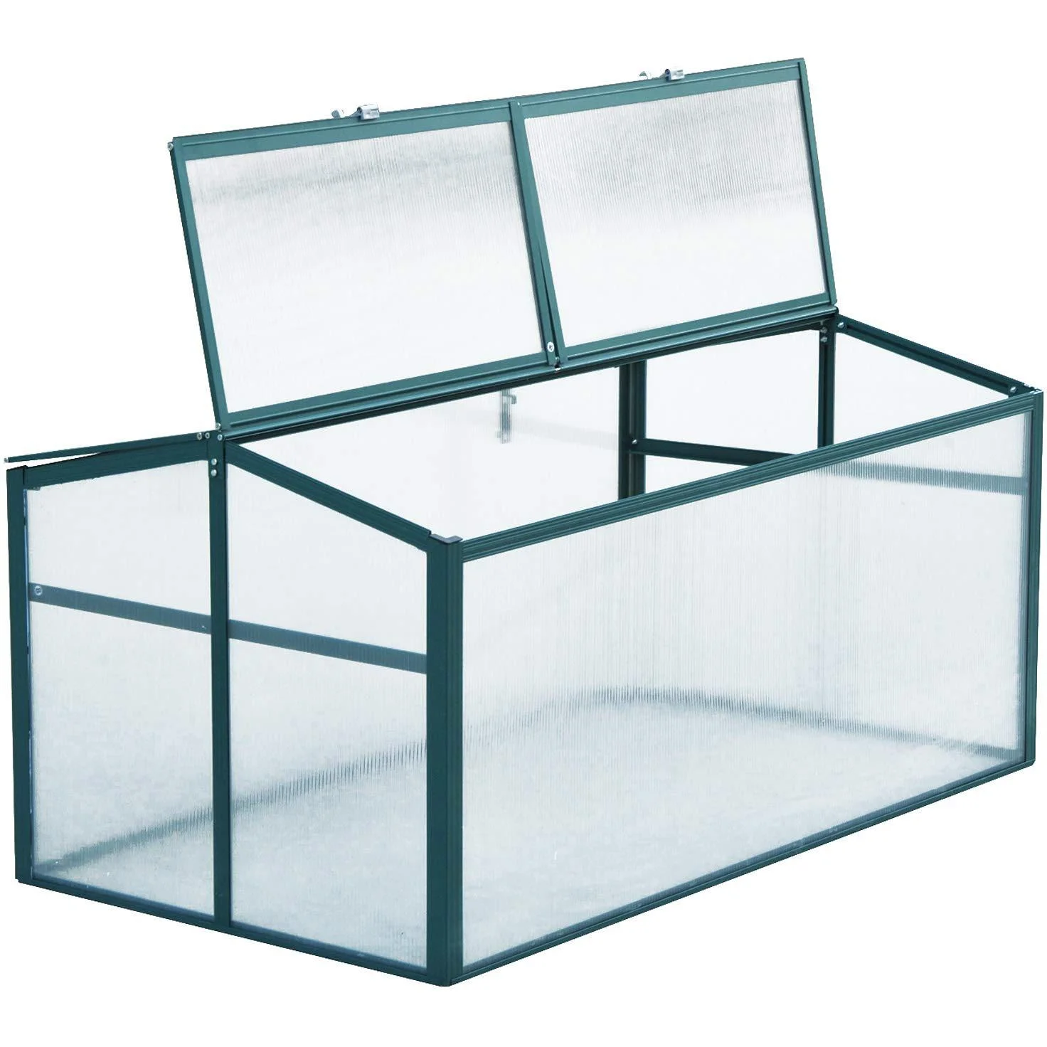 Frühbeetkasten mit verstellbarem Dach