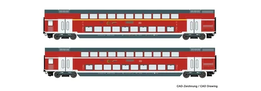 "2-tlg. Set: Doppelstockwagen, DB AG (AC) image"