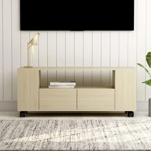 "TV-Schrank 120x35x43 cm Spanplatte Eiche Sonoma image"