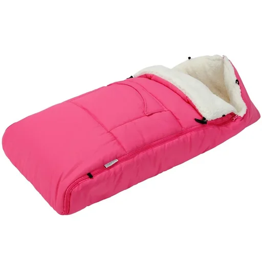 "Babytrage Fußsack Rosa | Teddy | mit Aufbewahrungstasche image"