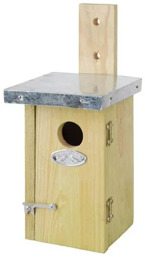 "2 in 1 Zaunkönig Nistkasten, Nisthilfe und Futterstation image"