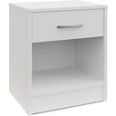 Nachttisch mit Schublade in Weiß (HxBxT) 50x40x35cm