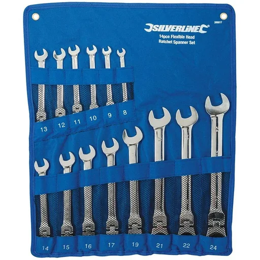 "14-teiliger flexibler Steckschlüsselsatz 8 - 24 mm image"